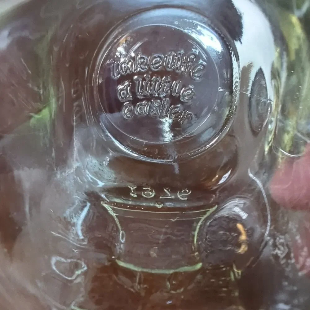 Jack in the Box Liberty Mug 1776/1976 VTG Bell Drinking Glass Mason Jar Clear